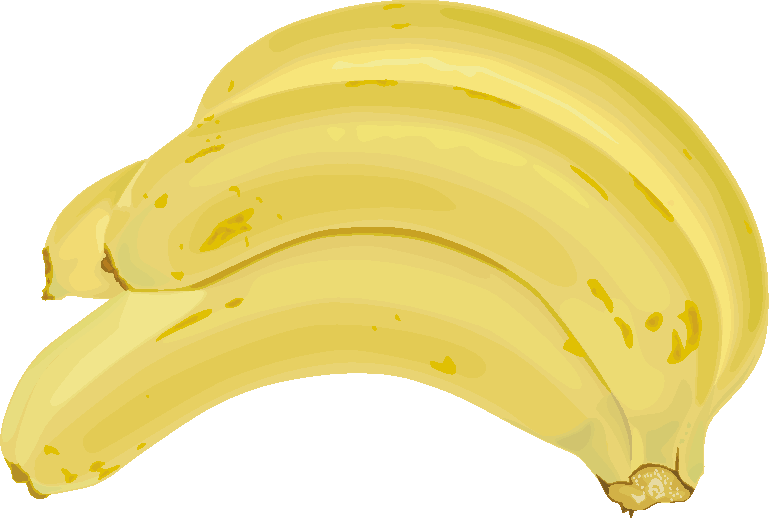 熟れたバナナのイラスト画像