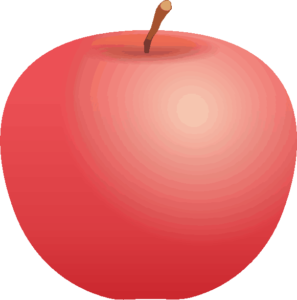簡略なリンゴのイラスト画像