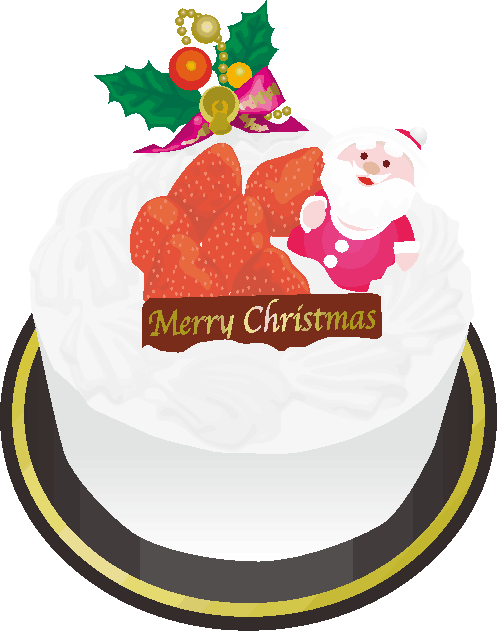 クリスマスケーキのイラスト