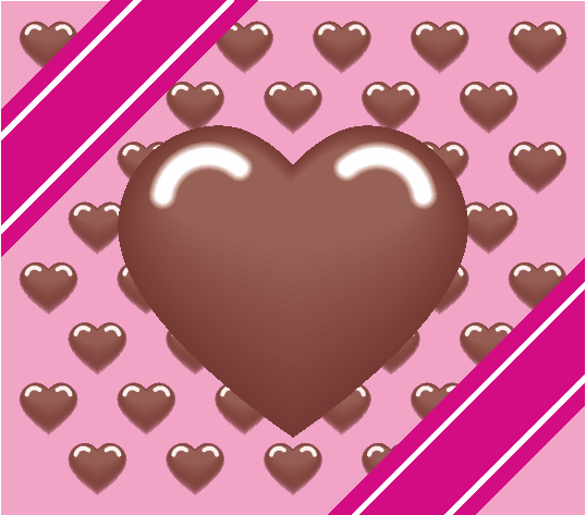 バレンタインデーのハートチョコレートのイラスト