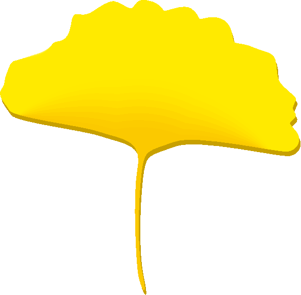 黄色いイチョウの葉のイラスト