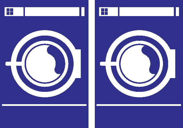 コインランドリーの洗濯機のピクトグラム