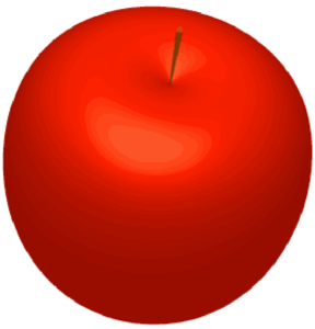 まんまるリンゴのイラスト画像
