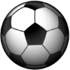 白黒模様のサッカーボールのイラスト