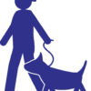 愛犬と散歩のピクトグラム