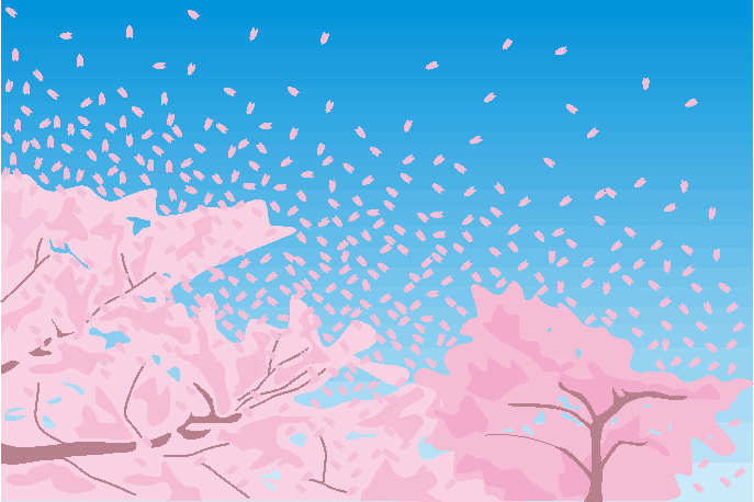 桜吹雪のイラスト コピペできる無料イラスト素材展
