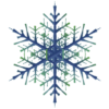 樹枝状雪の結晶の架空イラスト