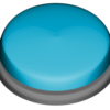 青色の押しボタンのワンポイントイラスト画像