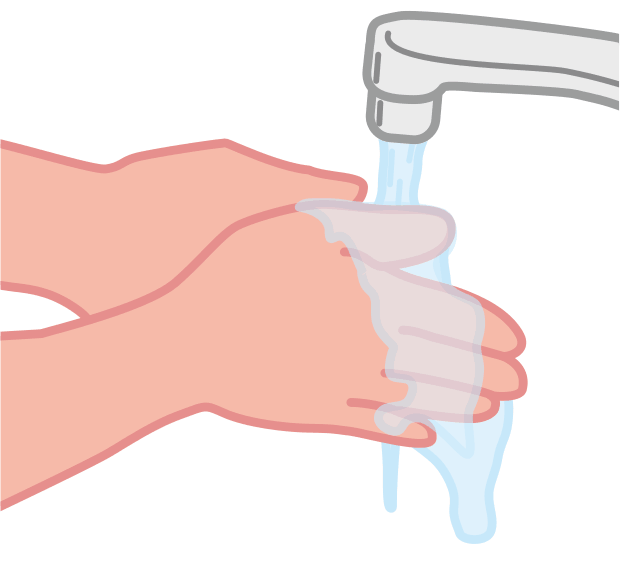 感染症予防のための手洗いのイラスト