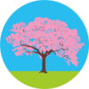 青空に映える桜のイラスト