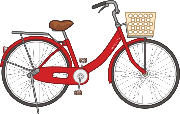 ママチャリと呼ばれている自転車のイラスト