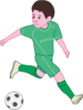 <span class="title">ゴールをねらうサッカー少年のイラスト</span>