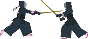 剣道の試合のイラスト