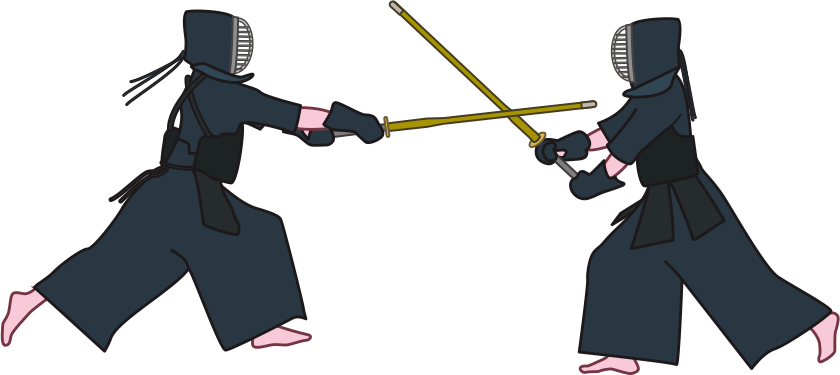 剣道の試合のイラスト