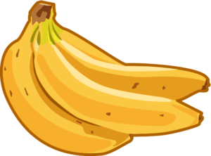 熟れたバナナの房のイラスト