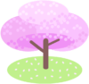 かわいい桜の木のイラスト