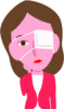 眼帯をしている女性のイラスト