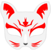 白狐の仮面のイラスト