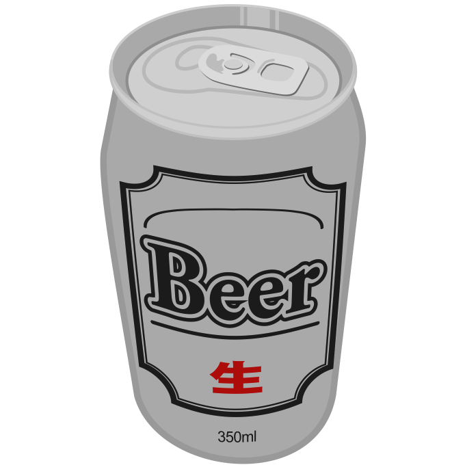 缶ビールのイラスト