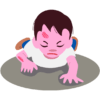 転んで擦り傷を負った男の子のイラスト