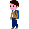 通学する男子小学生のイラスト