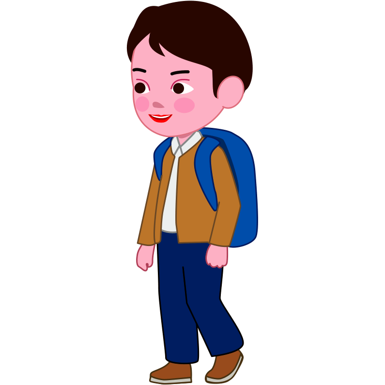 通学する男子小学生のイラスト