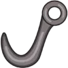 4点吊りで使用する覆工板フックのイラスト