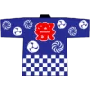 地が紺色の祭り半纏（法被）のイラスト