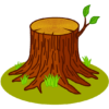 木の切り株のイラスト