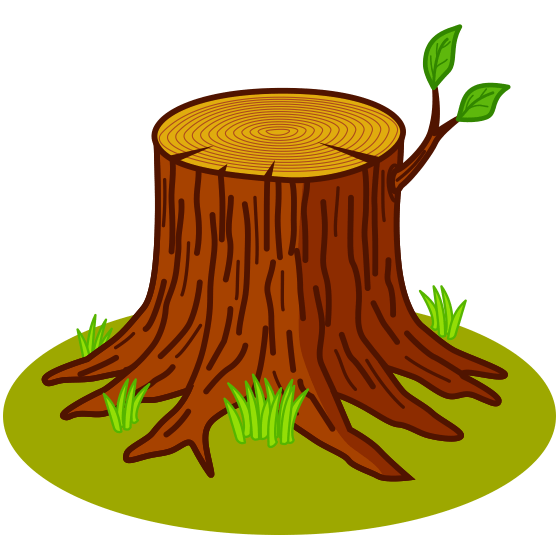 木の切り株のイラスト