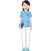病棟の女性看護師のイラスト