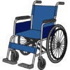介護・福祉・医療で使われる介助用車椅子のイラスト