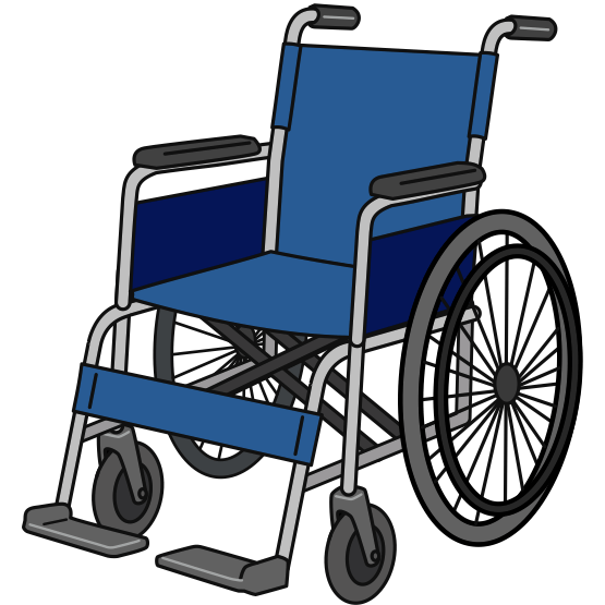 介護・福祉・医療で使われる介助用車椅子のイラスト