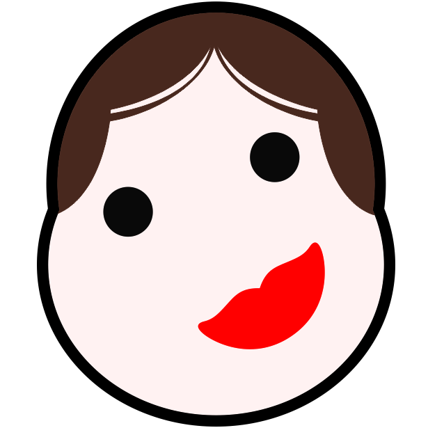 お正月の伝統的な遊びである「福笑い」のアイコン