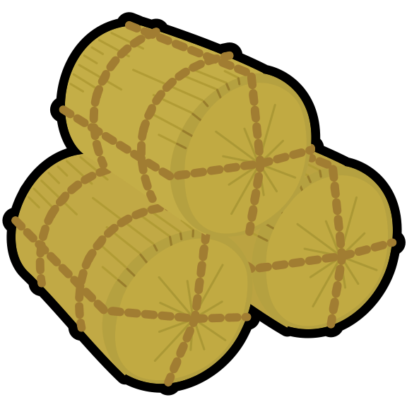 新年に縁起の良い米俵を３俵積み重ねたアイコン