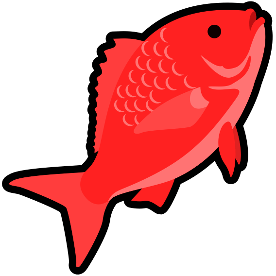 [無料DL] お正月に使える縁起の良い赤い鯛のアイコンイラスト
