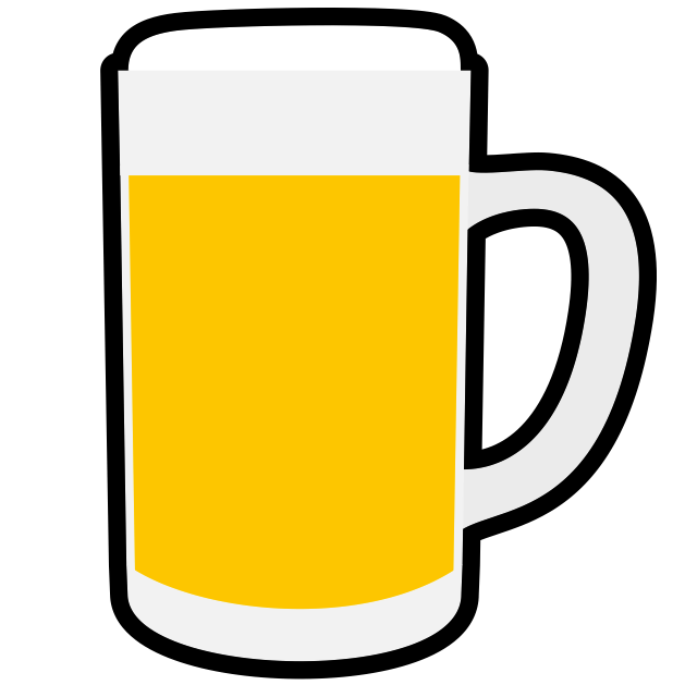 お祭りの賑やかな雰囲気に溶け込む生ビールのアイコン