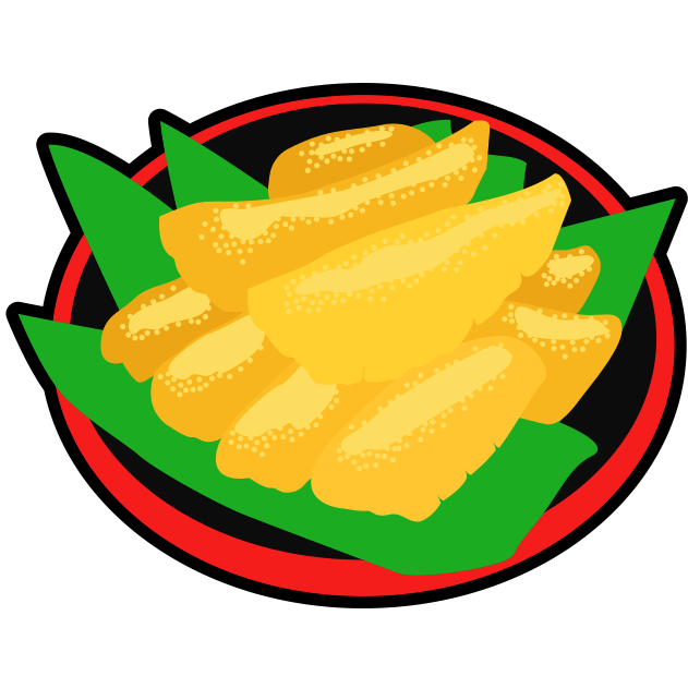 正月の食卓で縁起物として重宝される数の子のアイコンイラスト