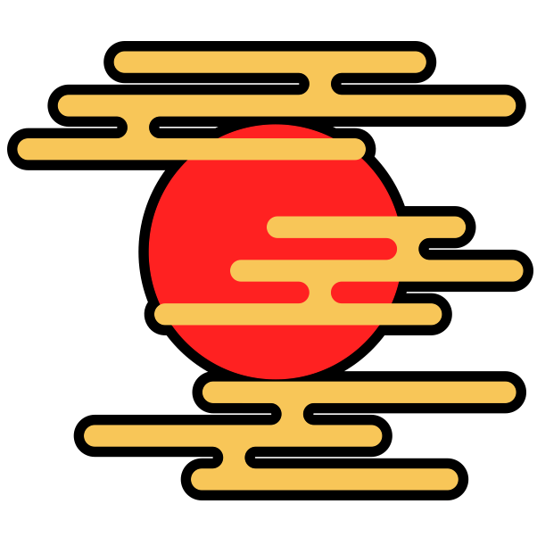 元旦雰囲気｜初日の出に棚引く正月の雲のアイコン