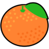 正月の果物では人気ナンバーワンであるミカンのアイコン