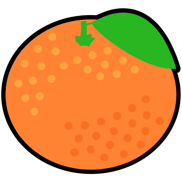 正月の果物では人気ナンバーワンであるミカンのアイコン