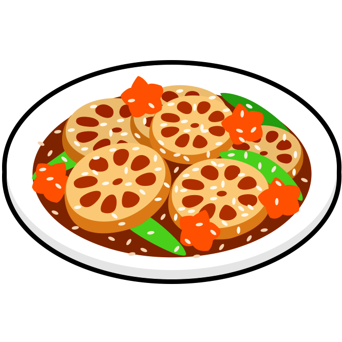 正月料理で「先を見通す」ことに通じて縁起が良いとされるレンコンのアイコン