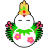 門松装飾を施した「正月雪だるま」のアイコン