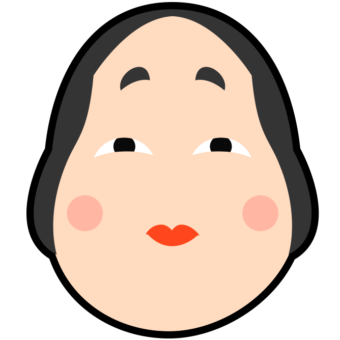 お祭りや季節の行事を盛り上げる「おかめ」のアイコン