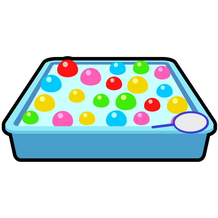 縁日の屋台のスーパーボールすくいのアイコン