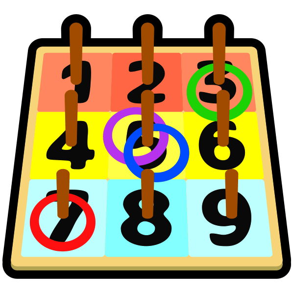 縁日で人気の「輪投げビンゴ」のアイコン