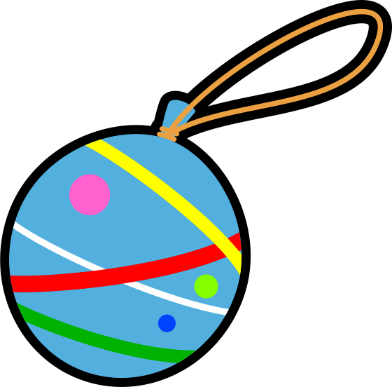 夏祭りの定番、青いのヨーヨー(水風船)のアイコン