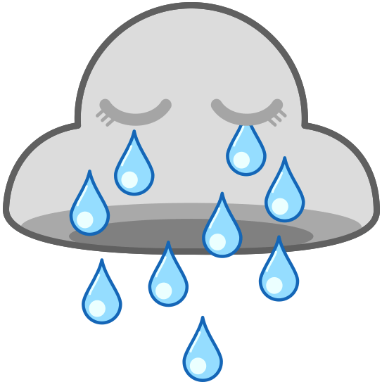 梅雨｜雲の涙の雨のイラスト