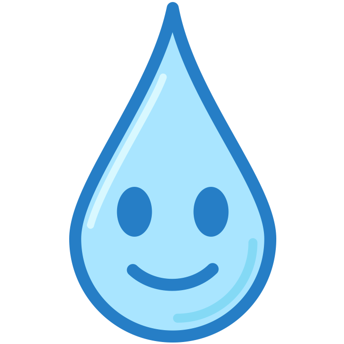 雨粒のキャラクターイラスト