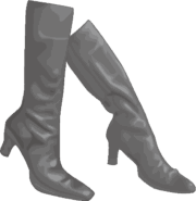 黒いロングブーツのイラスト